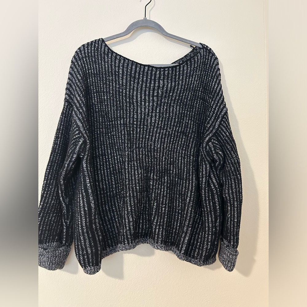 French Connection Grey Knit Slouchy Sweater | Size large